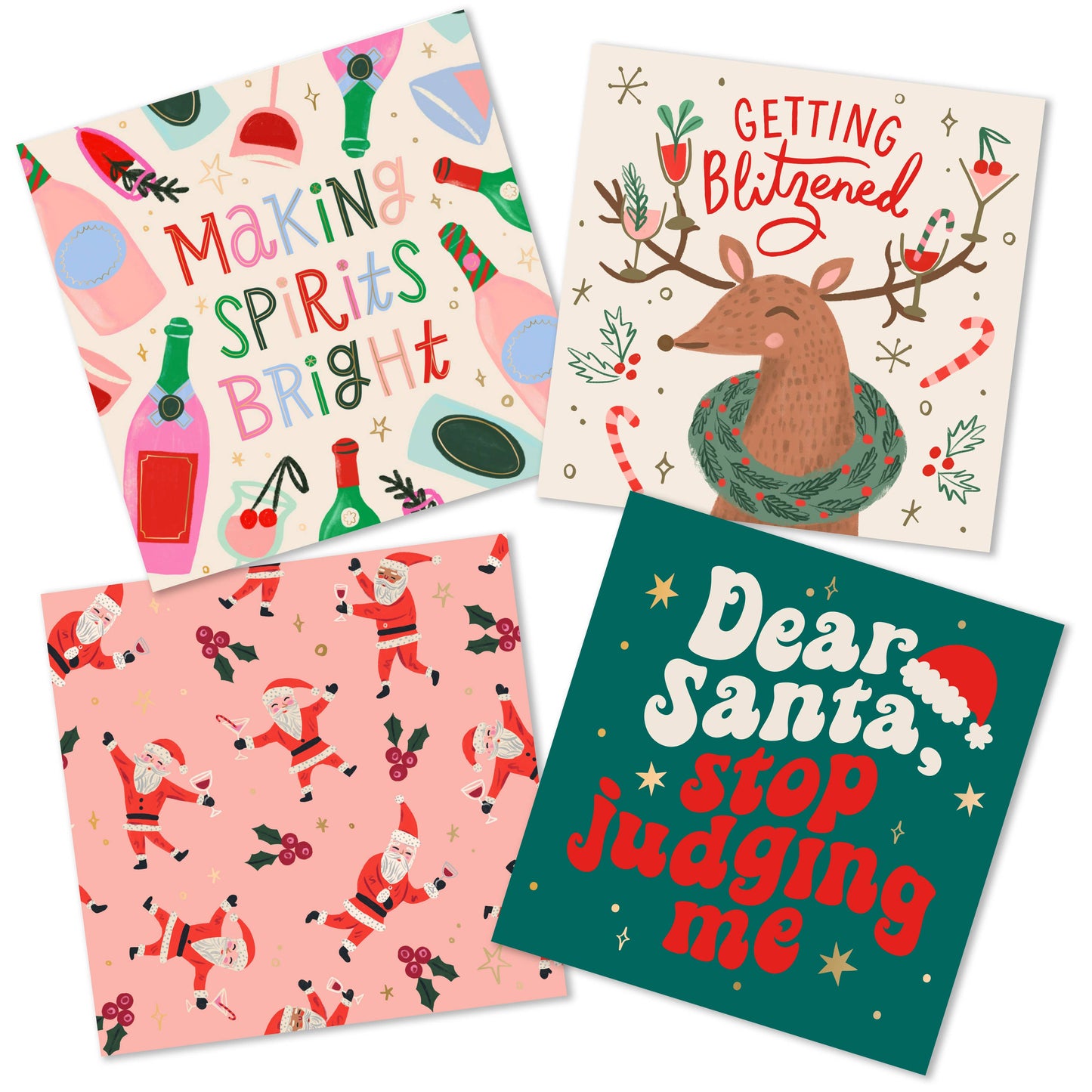 Funny Christmas Cocktail Napkins | Stop Judging Me