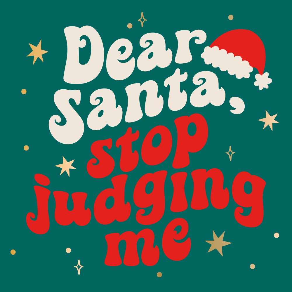 Funny Christmas Cocktail Napkins | Stop Judging Me