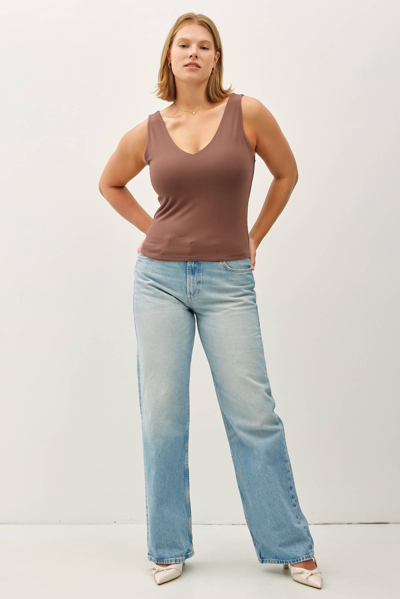 Plus Basic V-Neck Tank