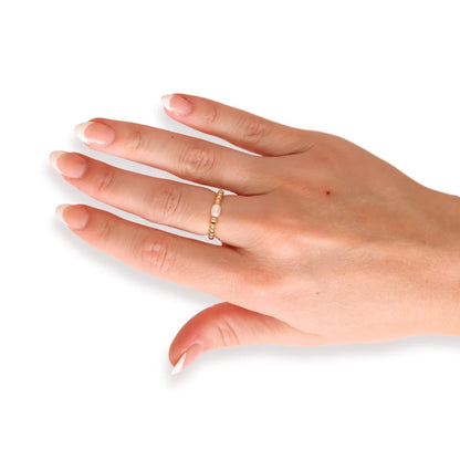 Haley Pearl Ring in Gold