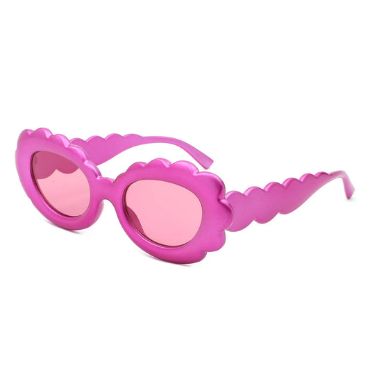 Round Cloud Tinted Fashion Oval Sunglasses