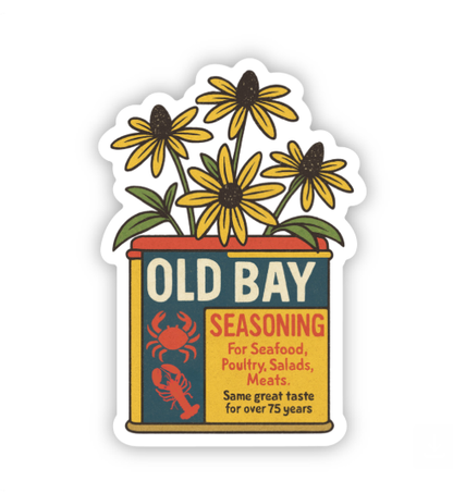 Old Bay Flowers Sticker