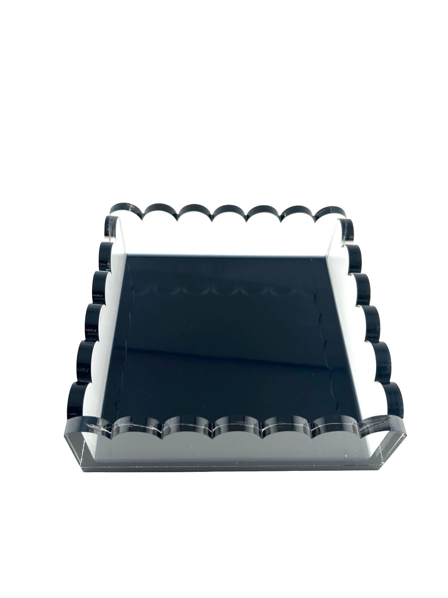 Scalloped Cocktail Napkin Holder - Slate