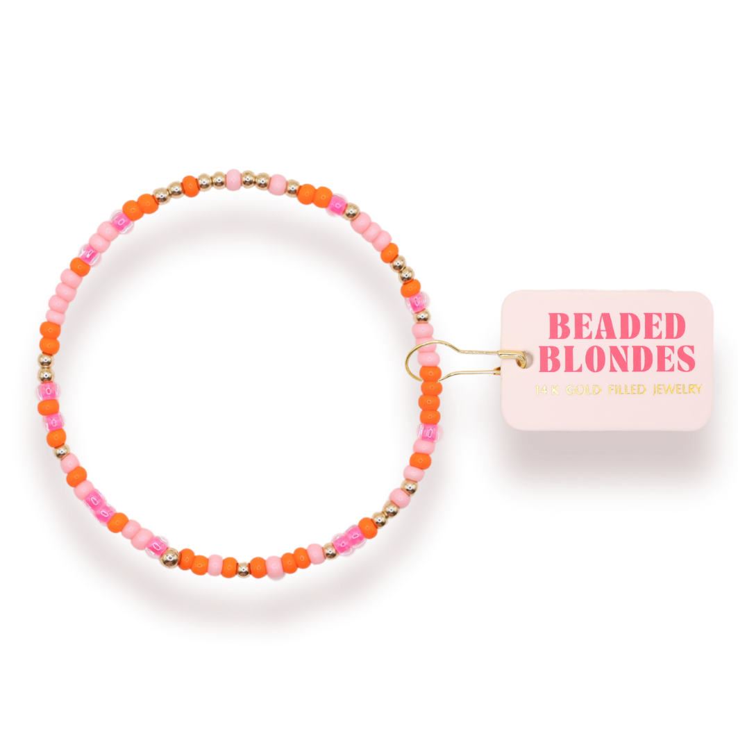 Pinks and Orange Sprinkle Anklet