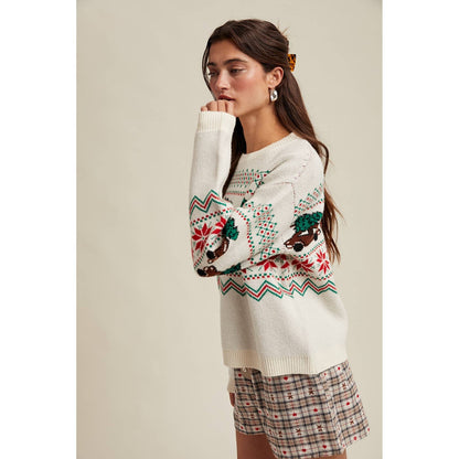 Christmas Tree Car Fair Isle Sweater