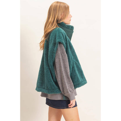 Sherpa Vest With Snap Closure