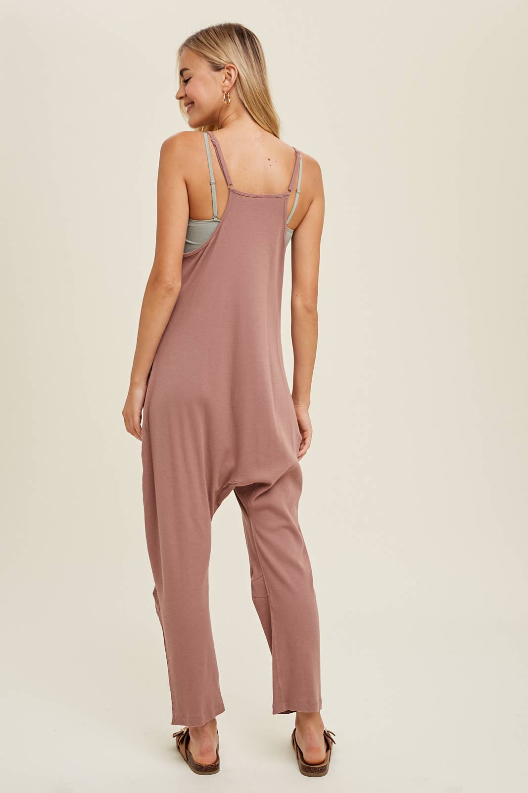 Ribbed Knit Jumpsuit With Pockets