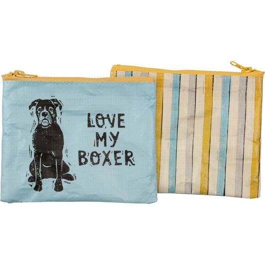 Love My Boxer Zipper Wallet