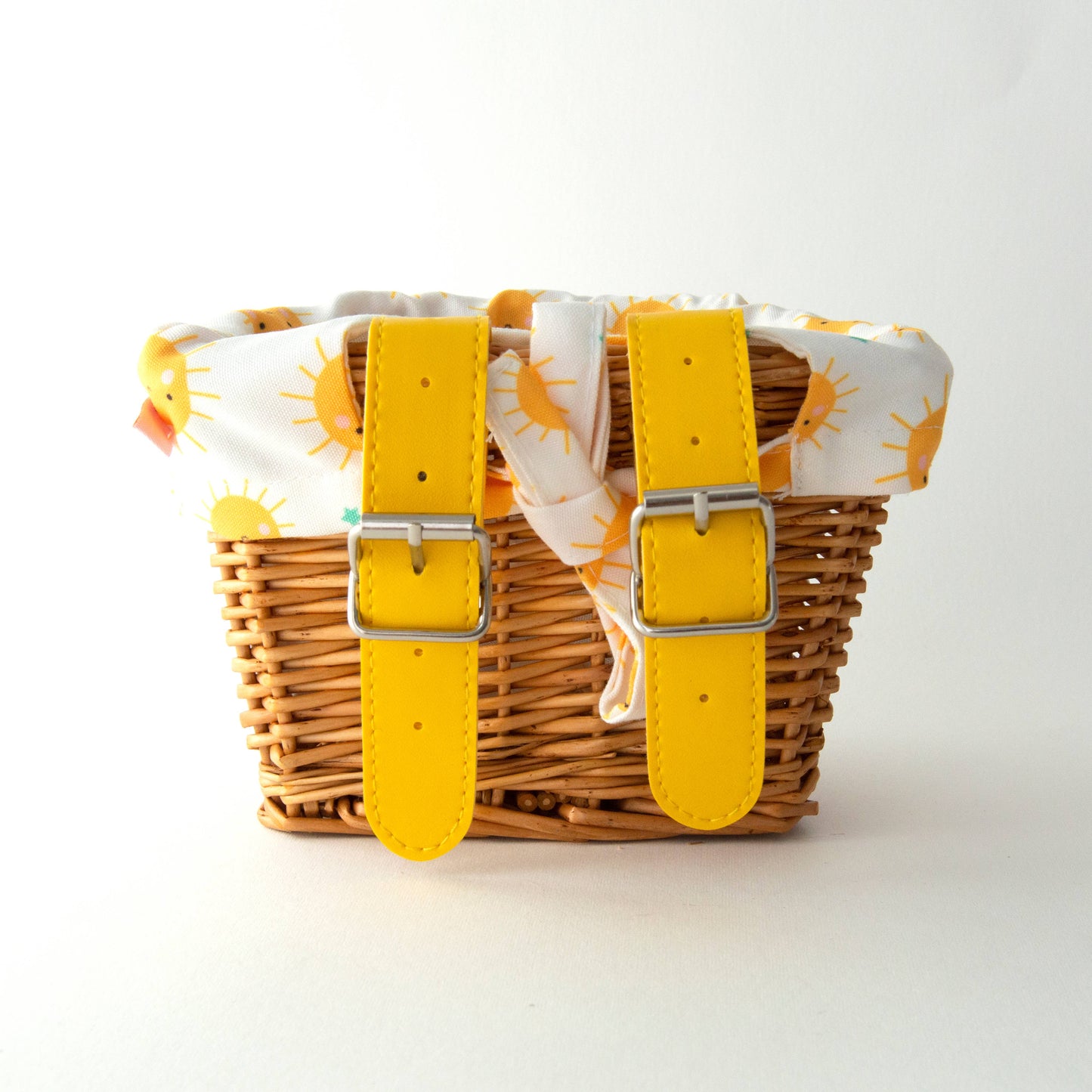 Kids Wicker Basket with Cute Sunshine Liner