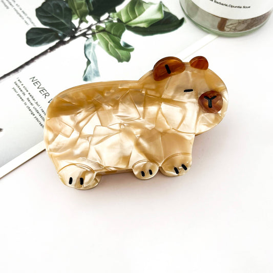Capybara Hair Animal Clip
