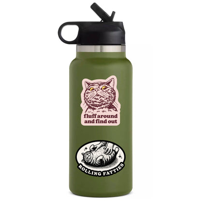 Fat Cat Feline Kitty Sticker