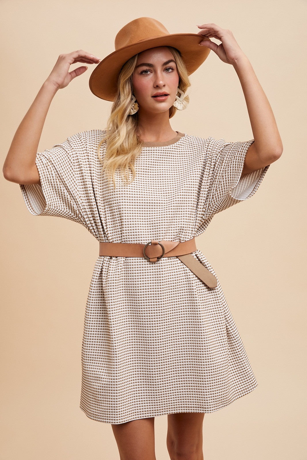 Texture Knit Oversize Dress