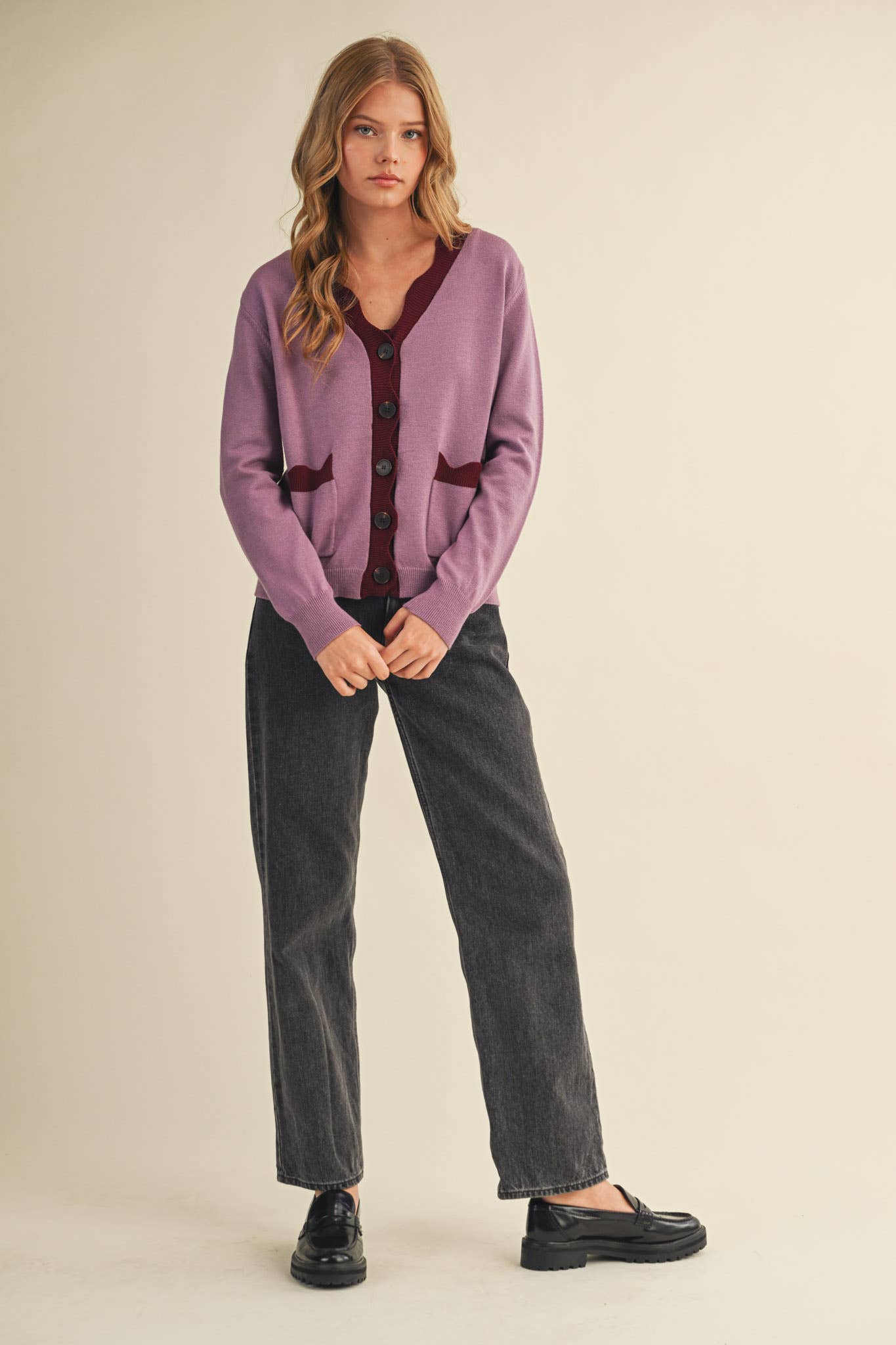 Scalloped Sweater Cardigan