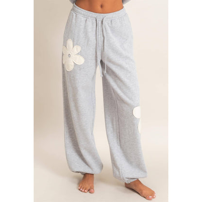 Floral Applique Matching Sweatset