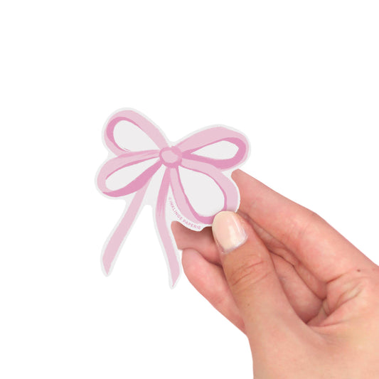 Pink Bow Vinyl Sticker