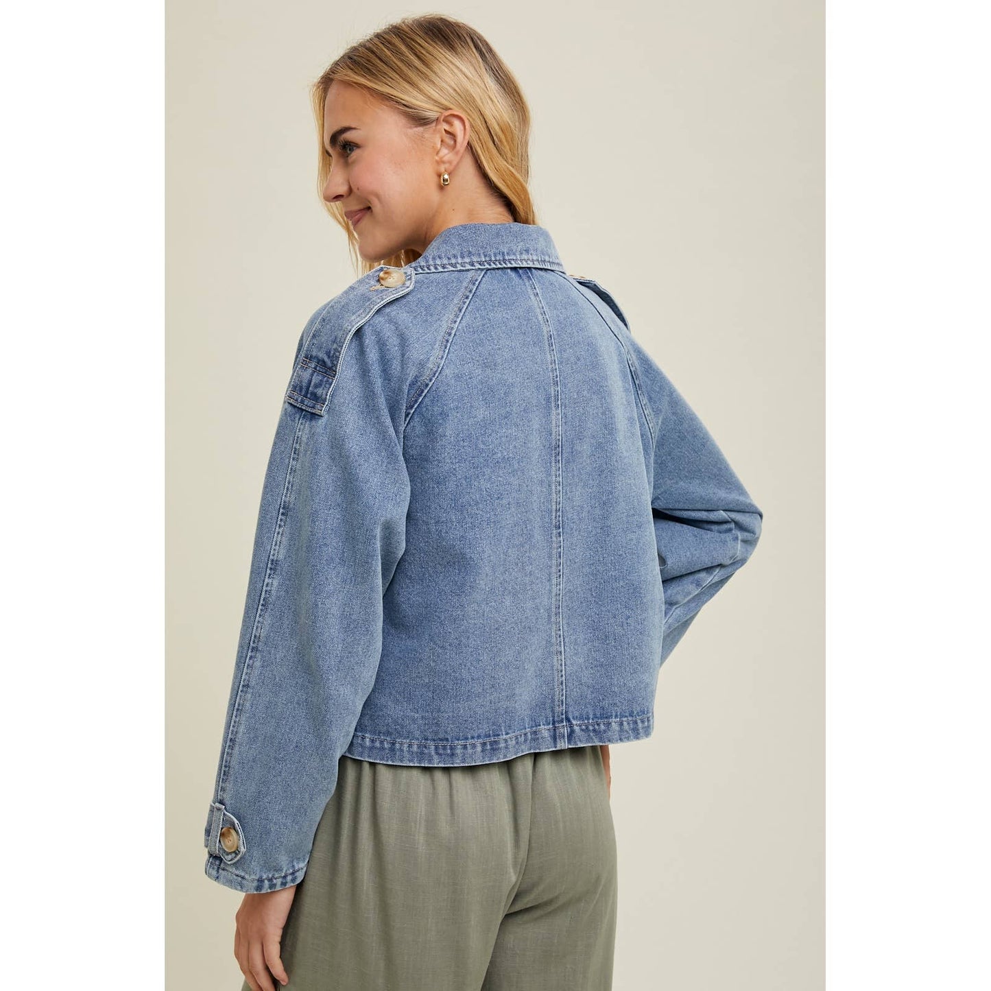 Double Button Denim Jacket