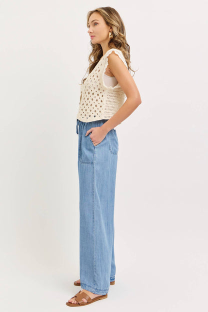 Elastic Waist Palazzo Pants