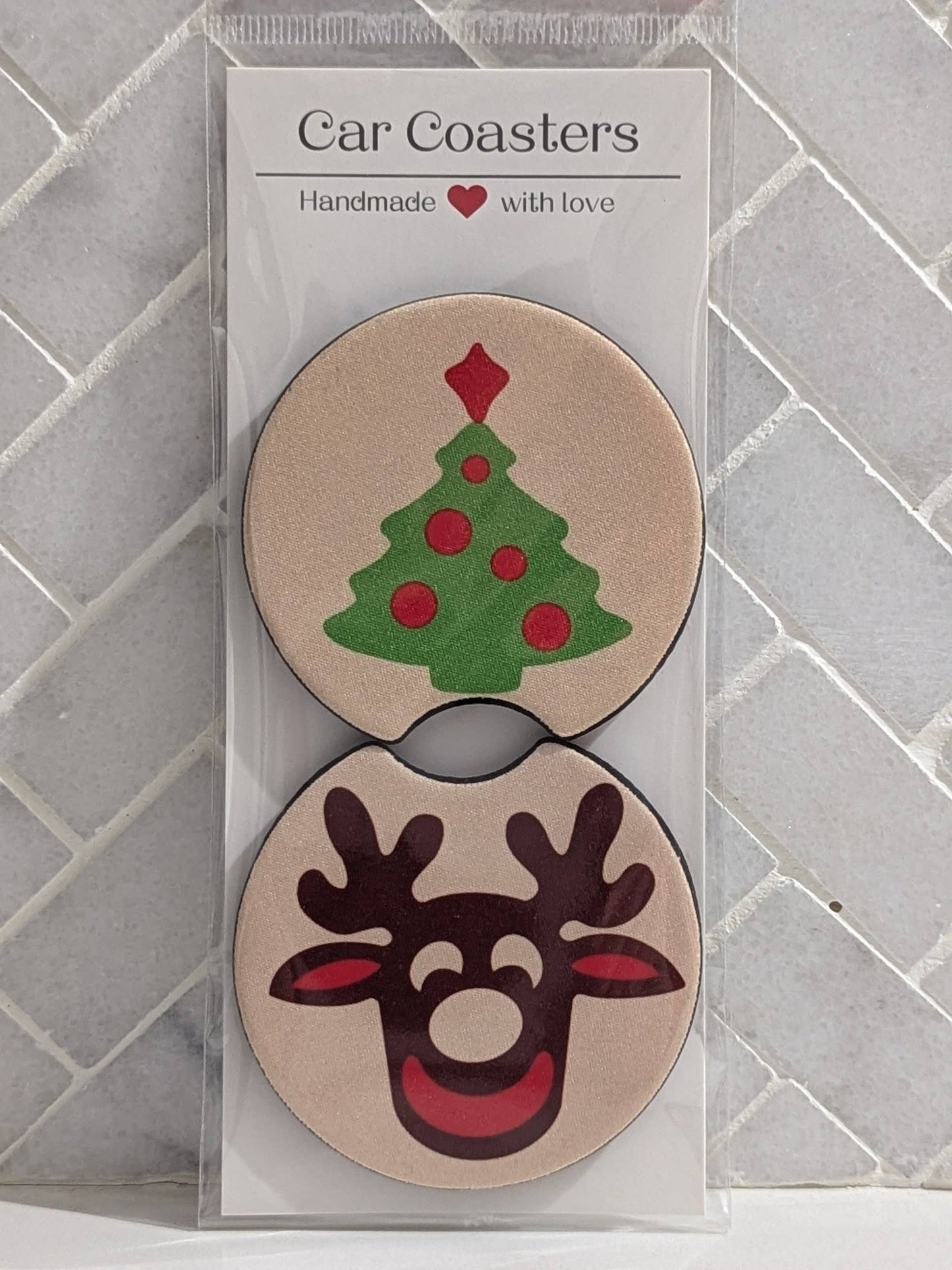 Christmas Sugar Cookie Car Coasters