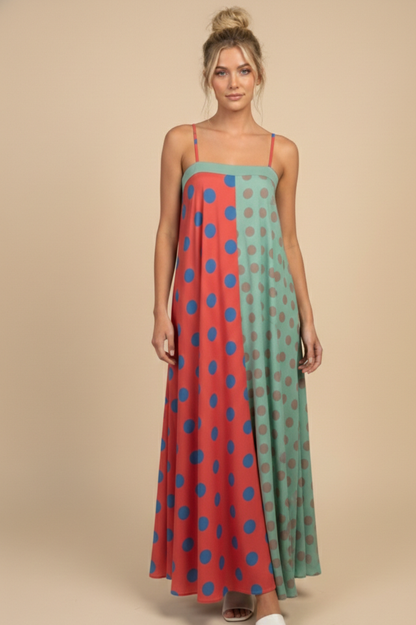 Serafina Polka Dot Chiffon Maxi