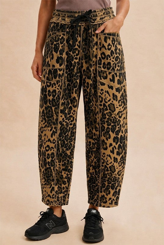 Printed Barrel Knit Pants