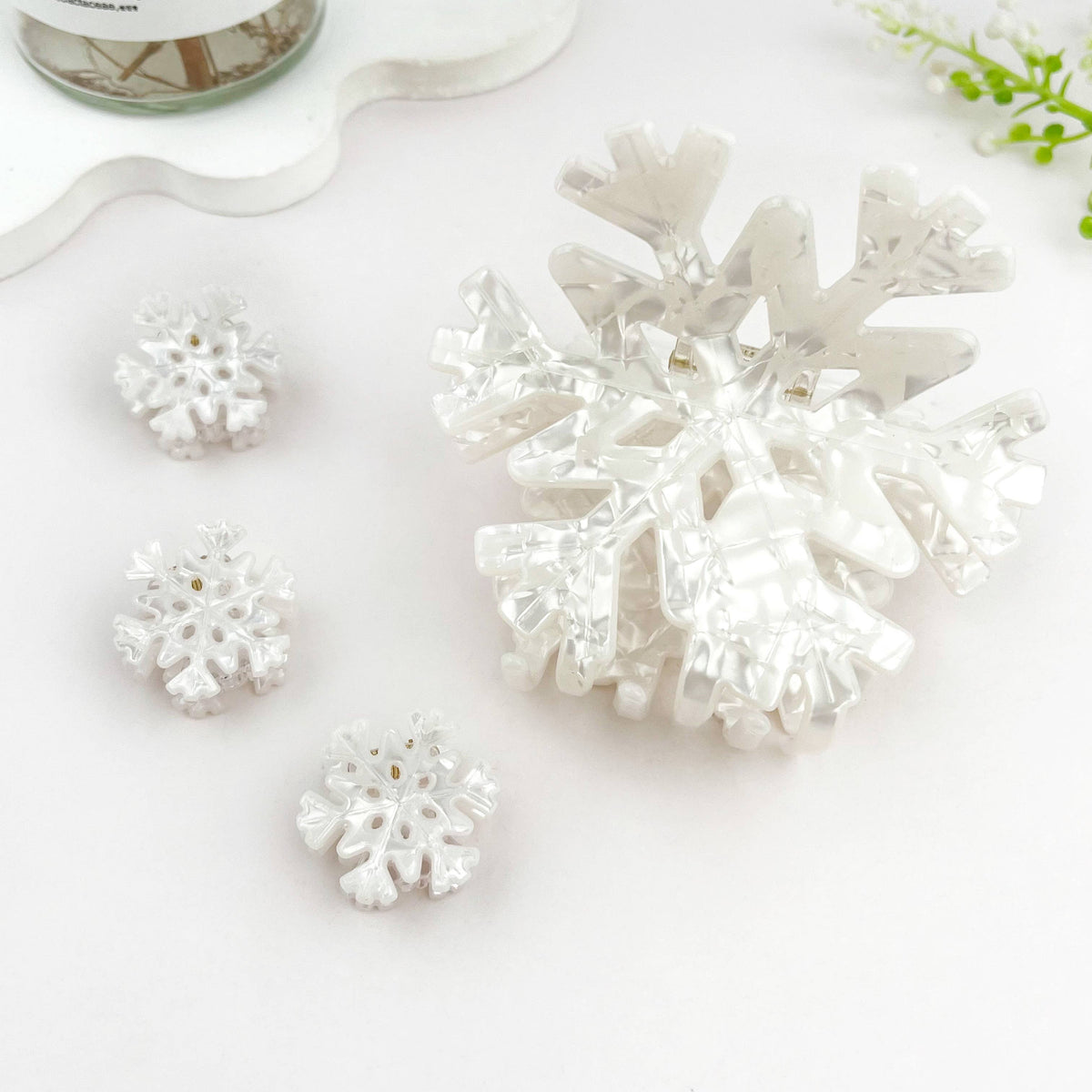 Christmas Snowflake Claw Clip