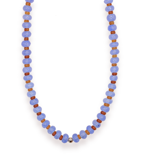 Caroline Necklace in Blue and Brown