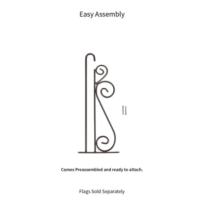Swirl Wall-Mount Garden Flag Hanger