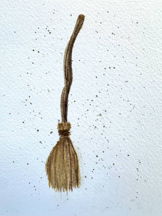 Matted Art Print - Witch Broom