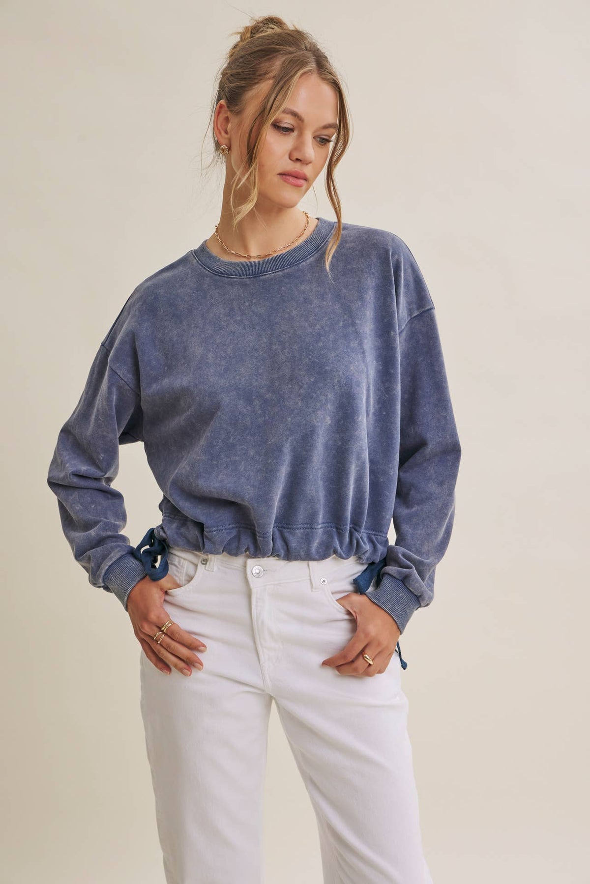 Soft Faded Mineral Wash Sweatshirt