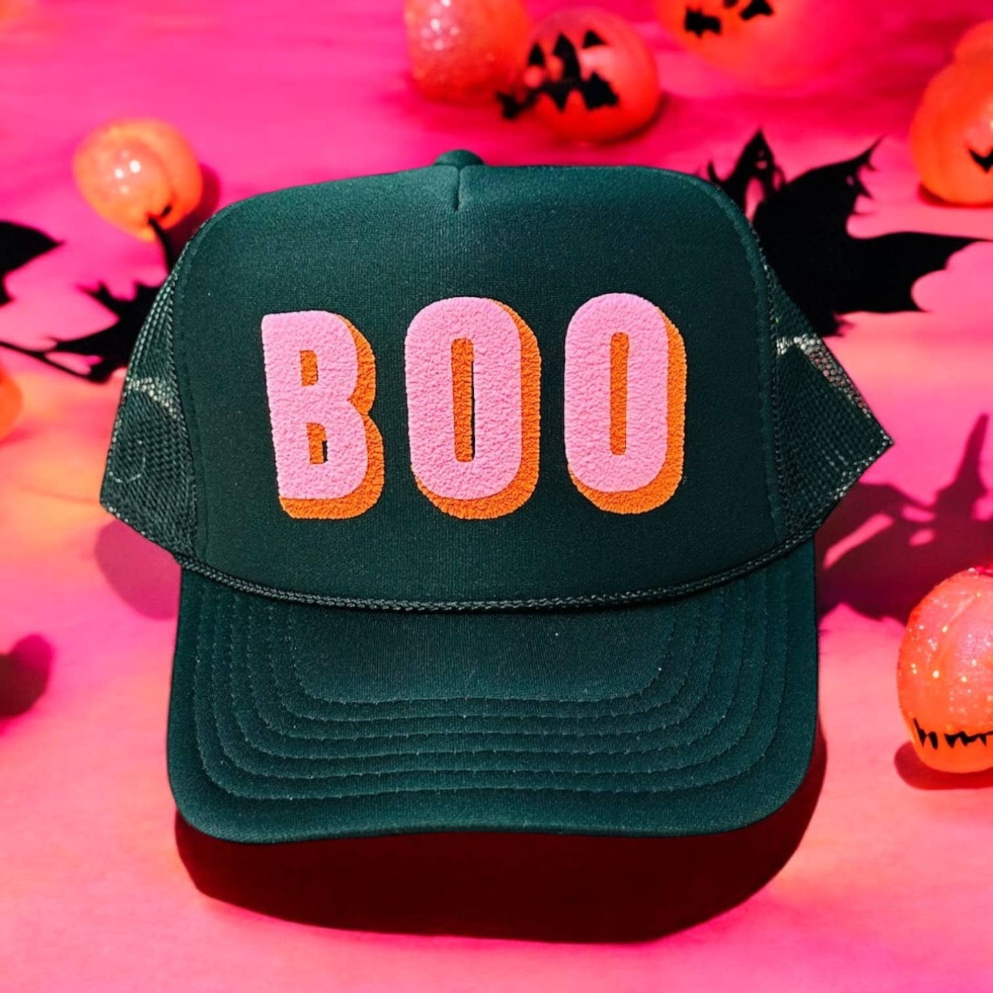 BOO Black Trucker Hat