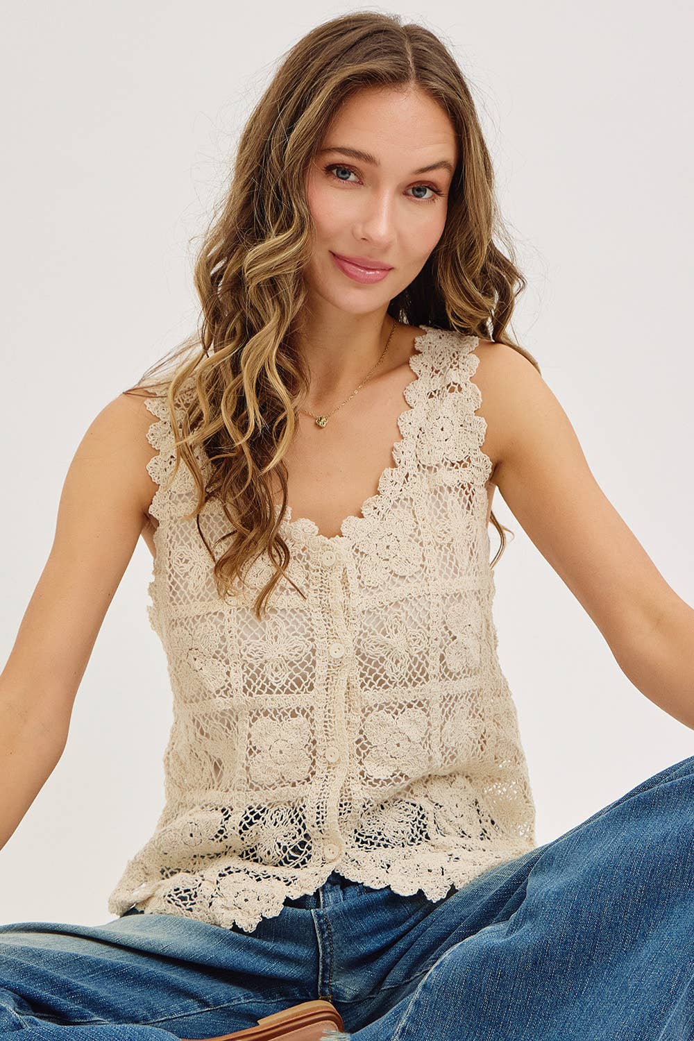 Bohemian Feel Crochet Tank