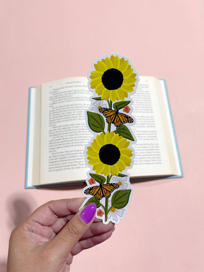 Sunflowers Die Cut Bookmark