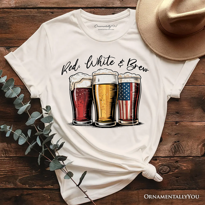 Red White and Brew Beer American T-Shirt
