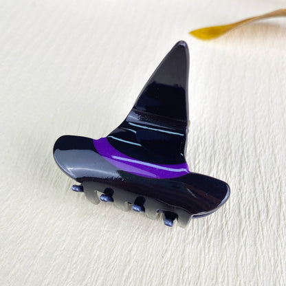 2.1" Black Witch Hat Hair Clip Halloween