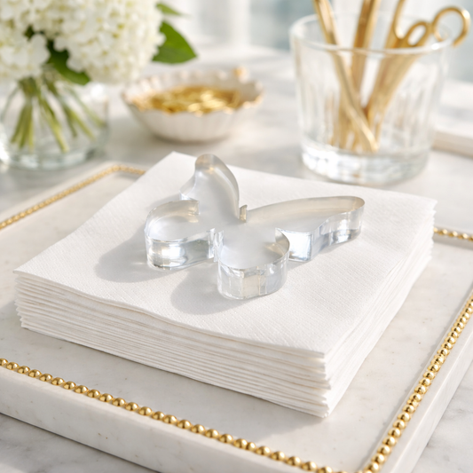 Clear Butterfly Acrylic Napkin Weight