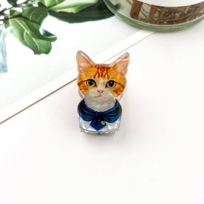 Mini Cat Print Claw Clip