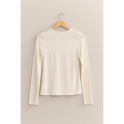 Basic Long Sleeve Crew Neck Top