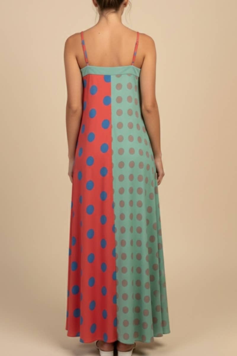 Serafina Polka Dot Chiffon Maxi