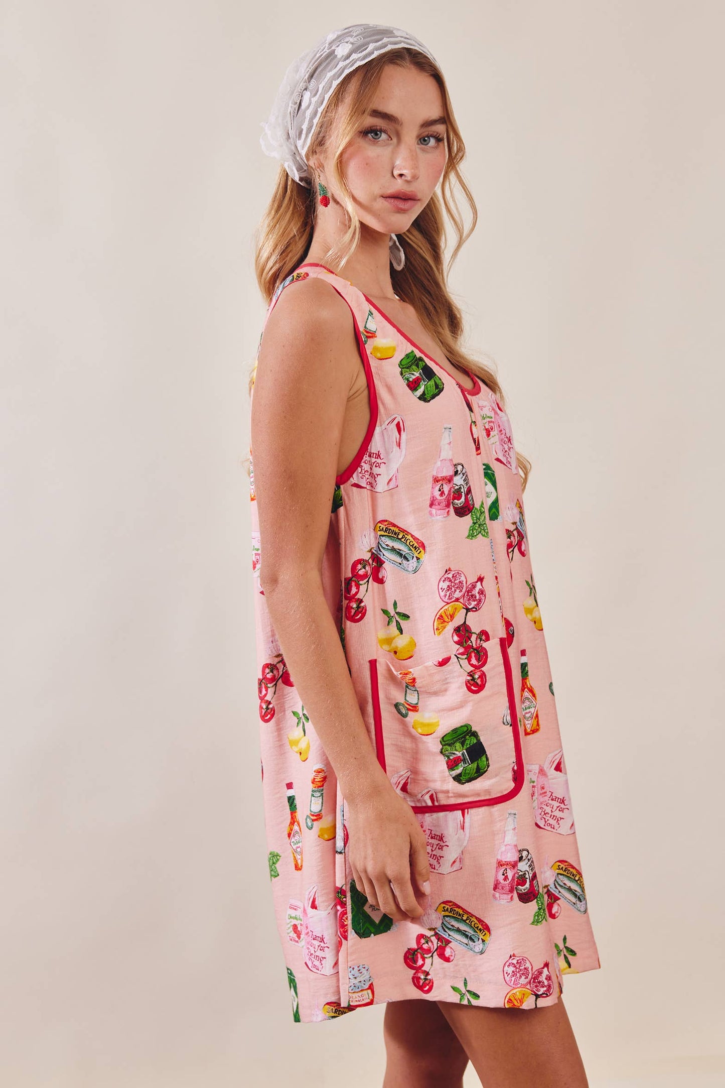 Printed Pocket Shift Dress