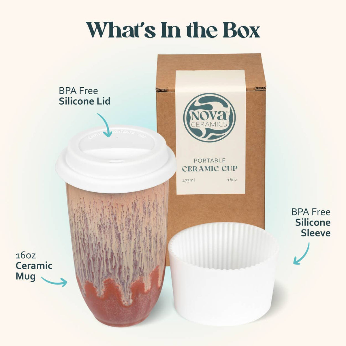 Jupiter Ceramic Travel Cup – 16oz - Perfect Christmas Gifts