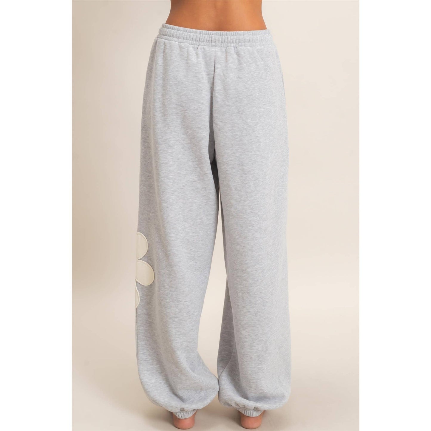 Floral Applique Matching Sweatset