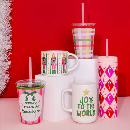 Very Merry Teacher Christmas Drink Sleeve