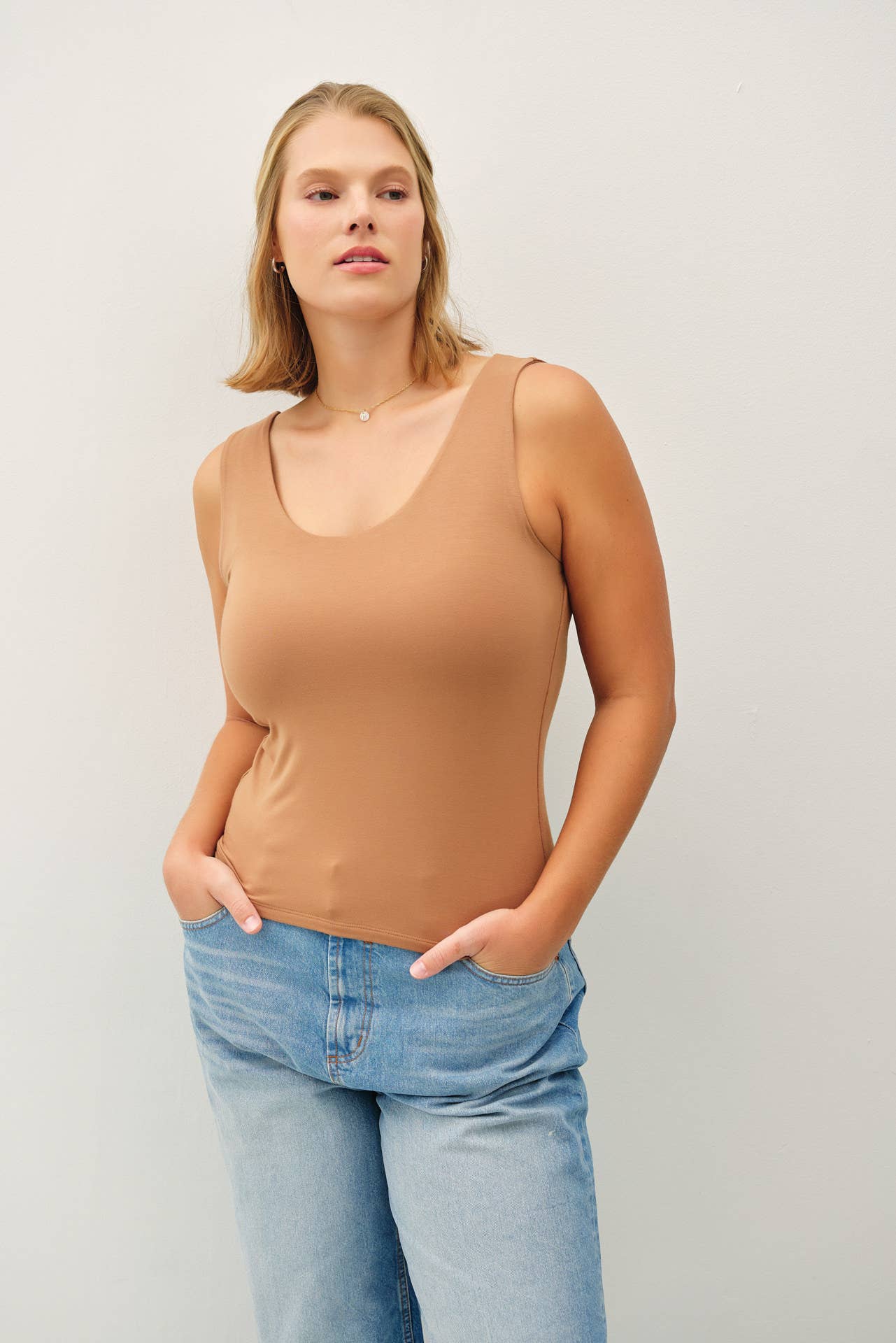 Plus Basic Scoop Neck Tank
