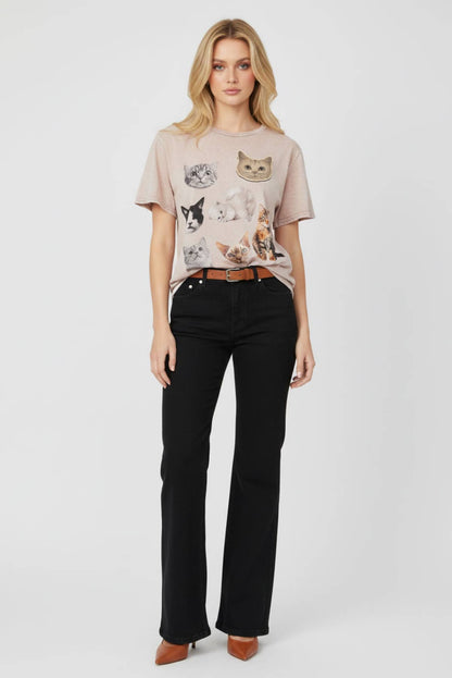 Vintage Cat Graphic Tee