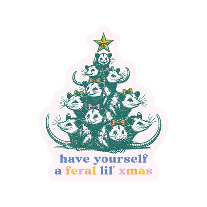 Feral Xmas Sticker