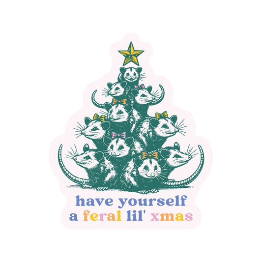 Feral Xmas Sticker