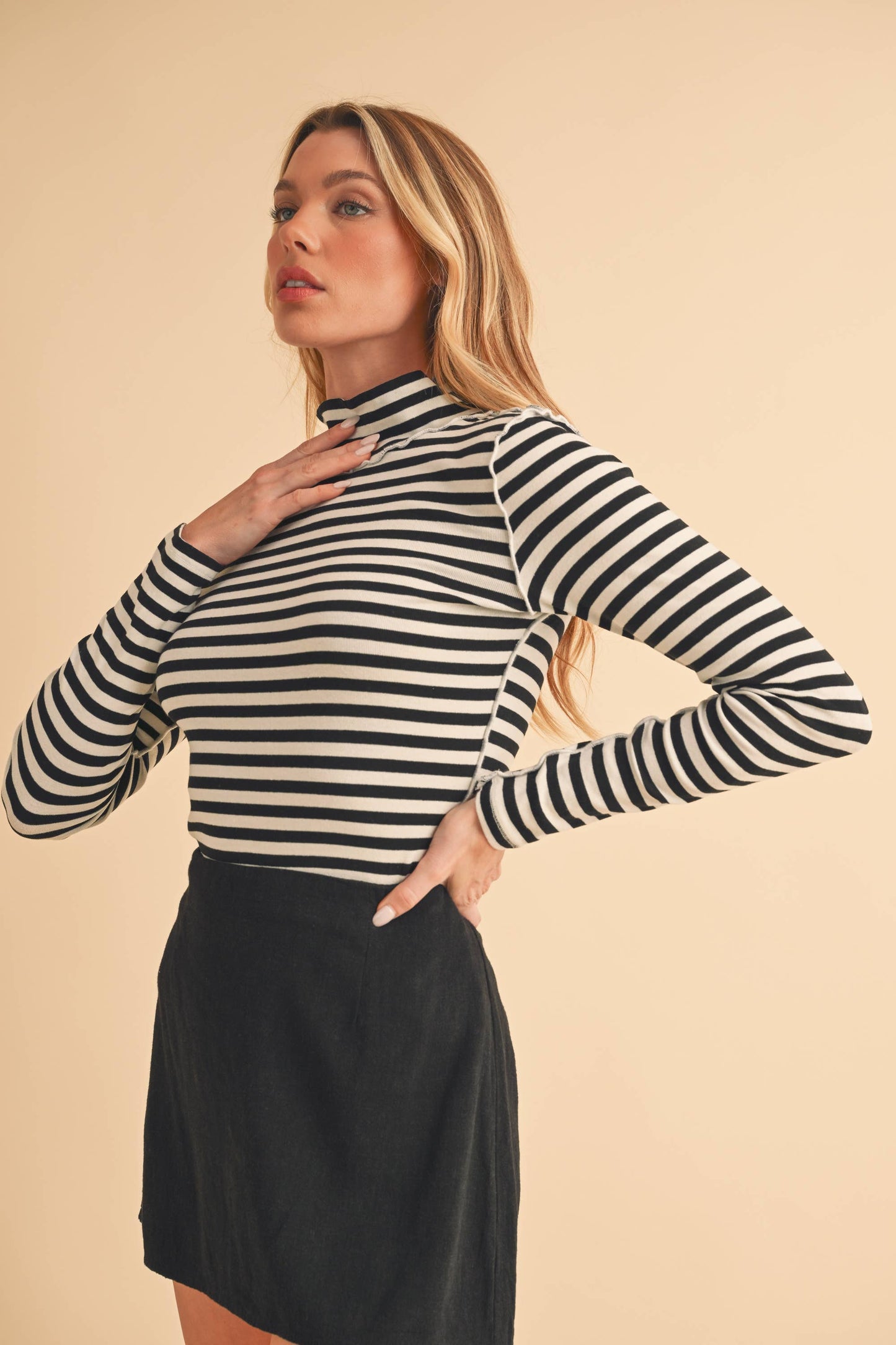 Tarah Mock Neck Top