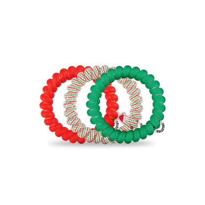 Spiral Hair Coils | Large | Santa Baby Hair Ties