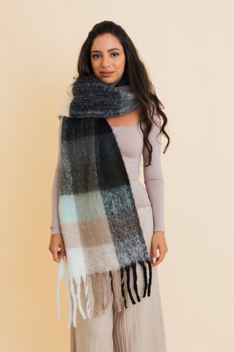 Cozy Breeze Oversized Fringe Scarf