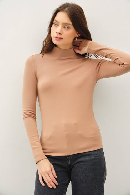 Turtleneck Knit Top
